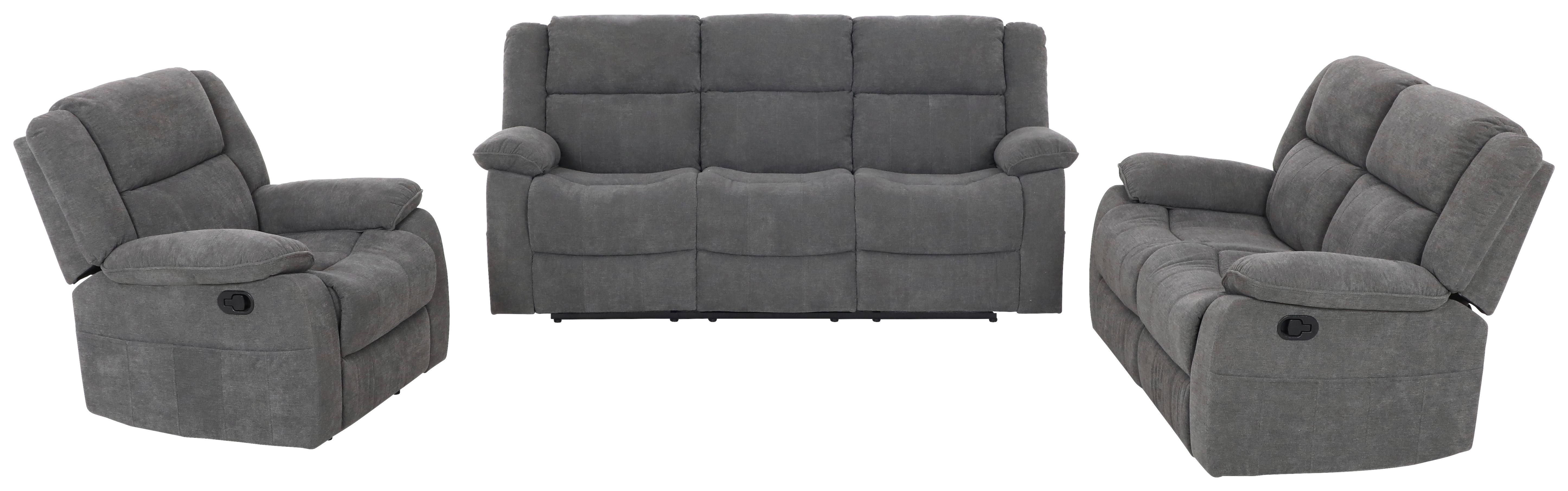 Fernsehsessel + Relaxfunktion Chester Grau B: 94 Cm - Schwarz/Grau, Basics, Textil (94/101/90cm) - P & B