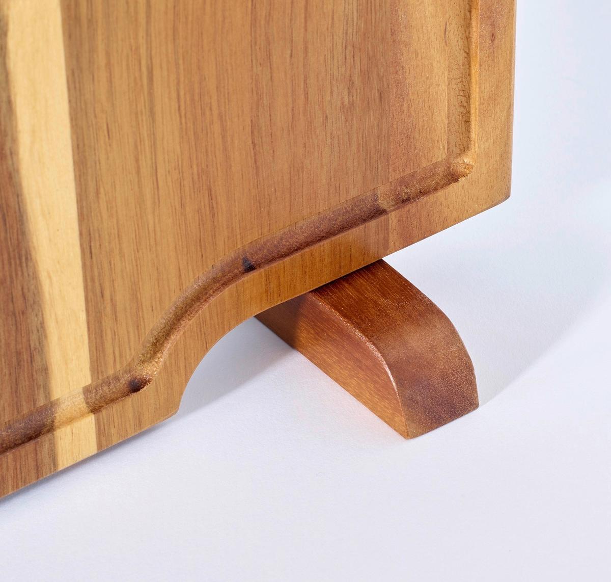 Messerblock Elija 2-Teilig B/H/T: ca. 35,8/41,5/3,5 cm - Braun, Trend, Holz/Metall (35,8/41,5/3,5cm) - Echtwerk