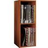 Regál na vinylové desky Platto, š. 34cm - barvy ořechu, Basics, kompozitní dřevo (34/72/30cm) - MID.YOU