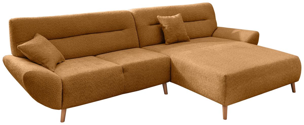Ecksofa Drago Goldfarben S: 290x166 cm - Wildeiche/Goldfarben, KONVENTIONELL, Textil (290/166cm) - MID.YOU
