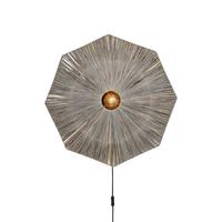 Wandleuchte Panama - Dunkelgrau, Basics, Naturmaterialien (45/7cm) - Good & Mojo