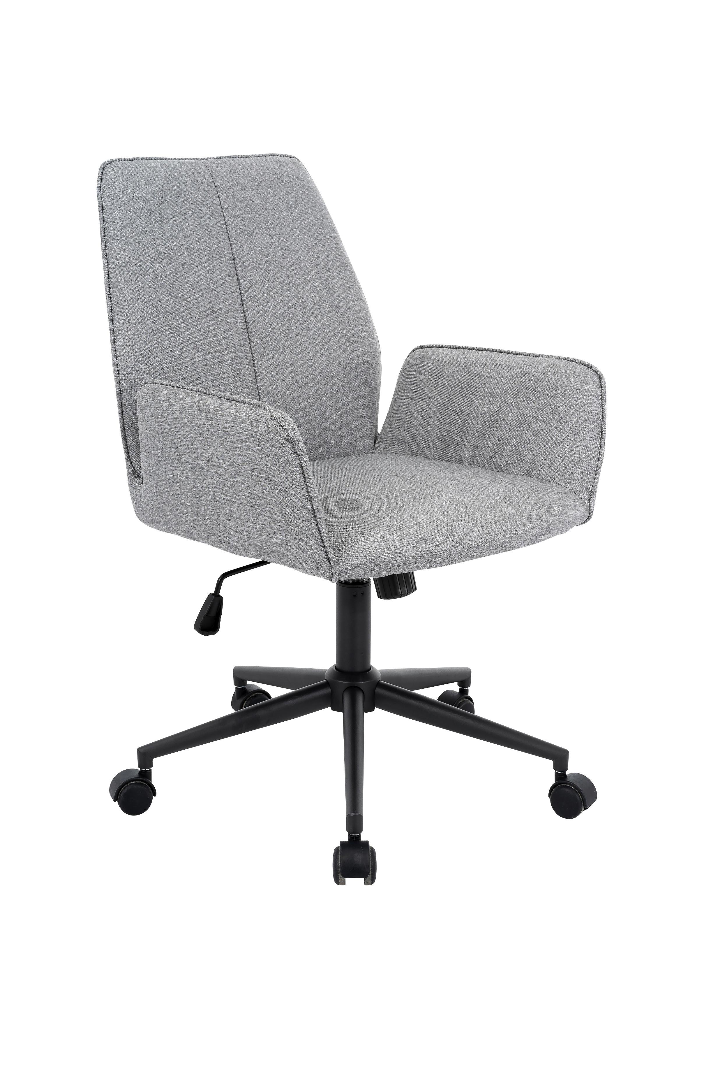 Kancelářská židle MAILAND MAILAND - černá/světle šedá, Moderní, kov/textil (58/86-96/63cm)