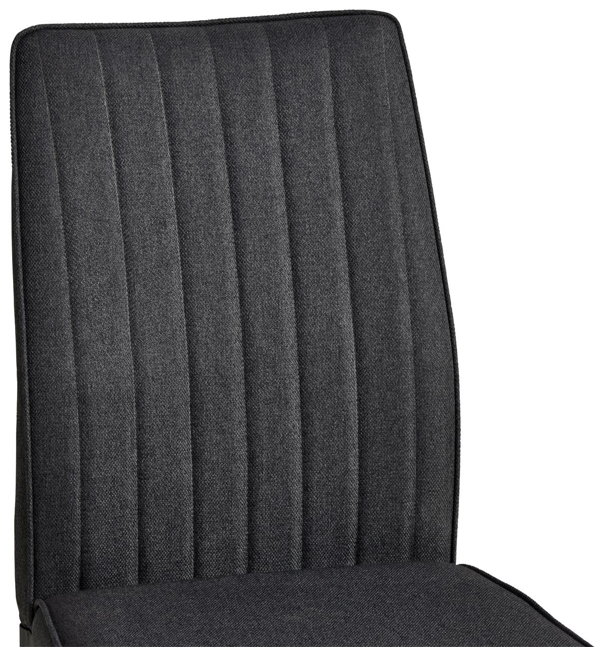 Stuhl-Set Everton - Dunkelgrau/Grau, LIFESTYLE, Textil/Metall (44/91/58cm) - Livetastic