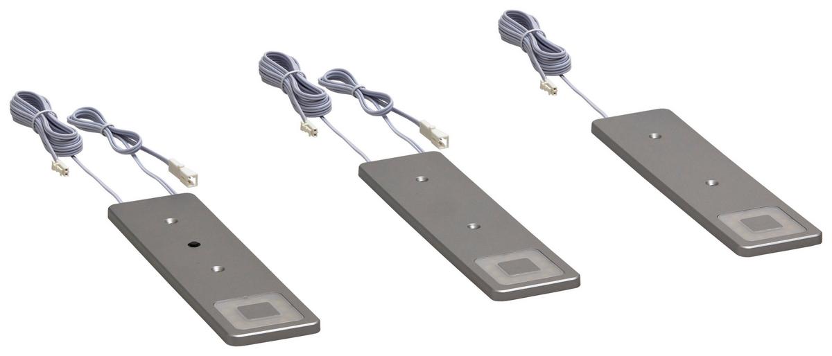 UNTERBAULEUCHTEN-SET CLEO - Silberfarben, MODERN, Kunststoff (5/18,5/7cm)