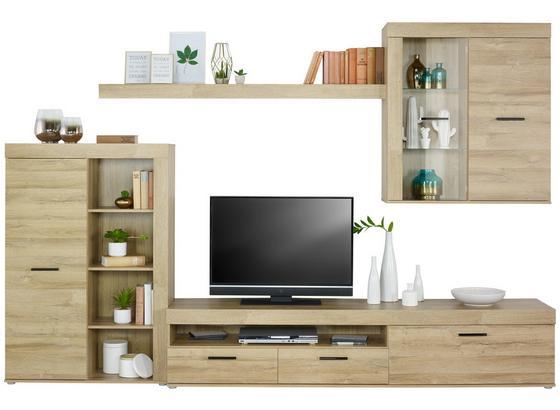 Obývacia Stena Sofia - farby dubu, Konvenčný, umelá hmota/kov (300/200,9/41cm) - Modern Living Obývacia Stena Sofia - farby dubu, Konvenčný, umelá hmota/kov (300/200,9/41cm) - Modern Living