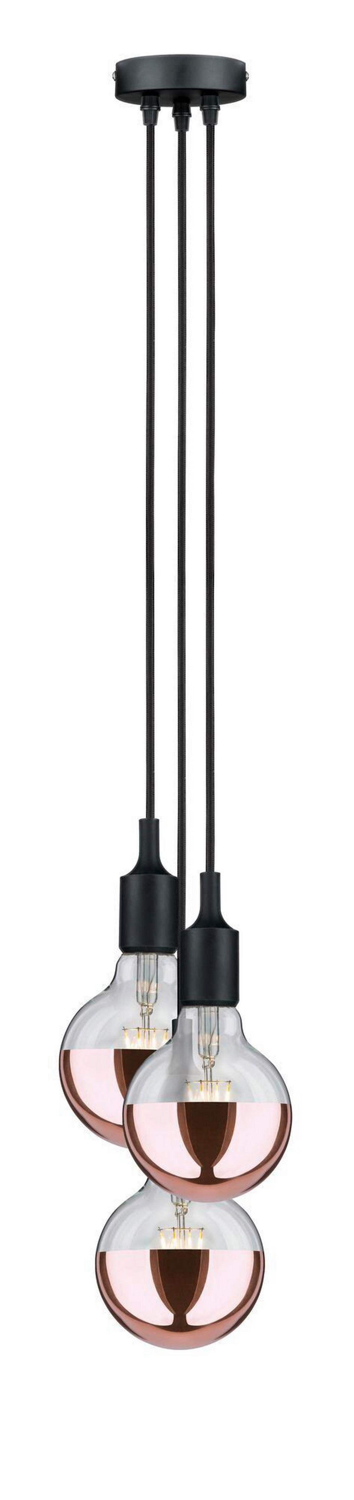 Hängeleuchte Rail H: ca. 200 cm 3-Flammig - Schwarz, Design, Kunststoff/Metall (10,0/200,0cm) - Paulmann