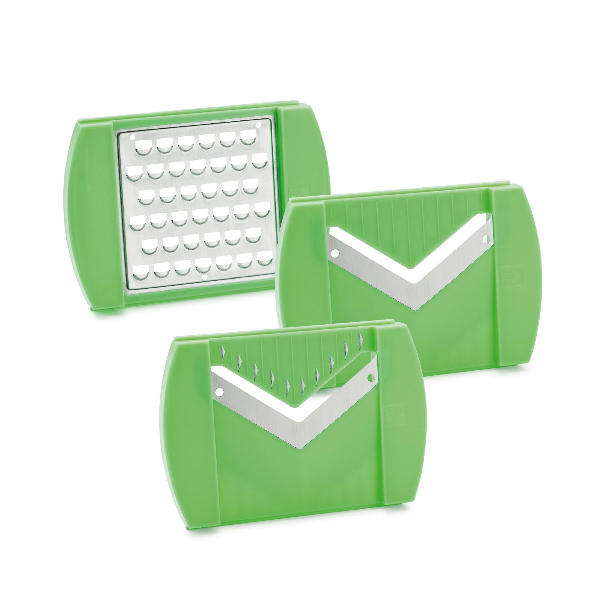 Küchenhelfer-set Nicer Dicer Speed Light 3 -Teilig. - Grün, Basics, Kunststoff/Metall - Genius