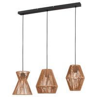 Závesné svietidlo Naturm - černá/přírodní barvy, Konvenční, kov/papír (80/20/120cm) - Modern Living