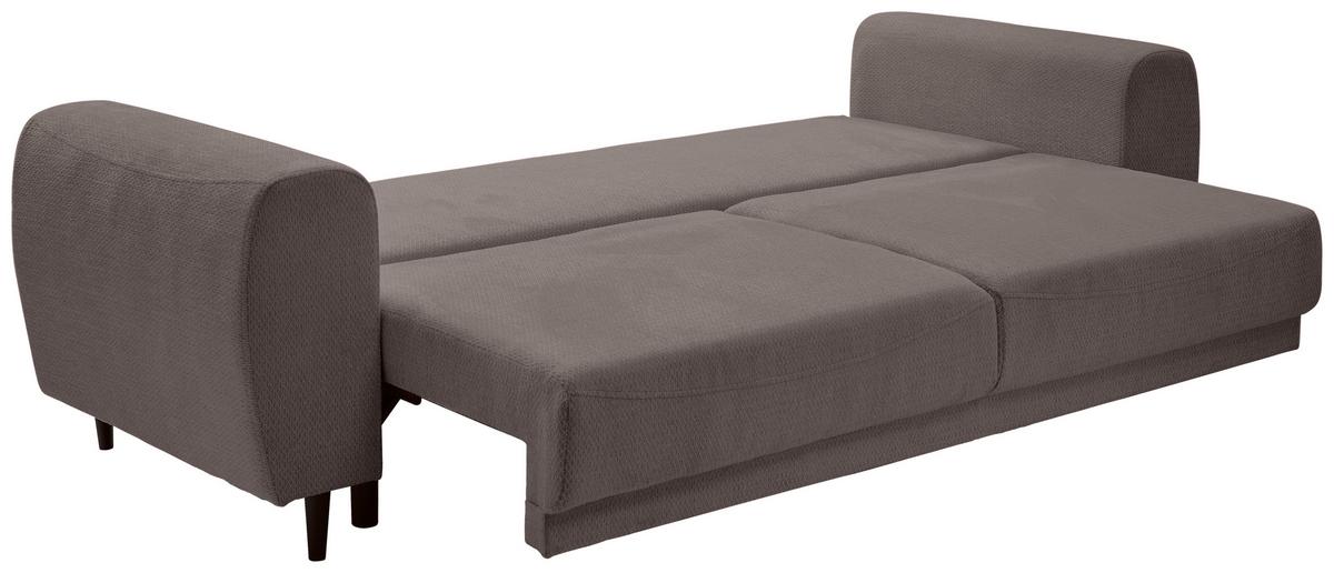 3-sitzer-sofa Mit Schlaffunktion Siena B: 245 Cm - Schwarz/Braun, KONVENTIONELL, Textil (245/85/92cm) - Livetastic