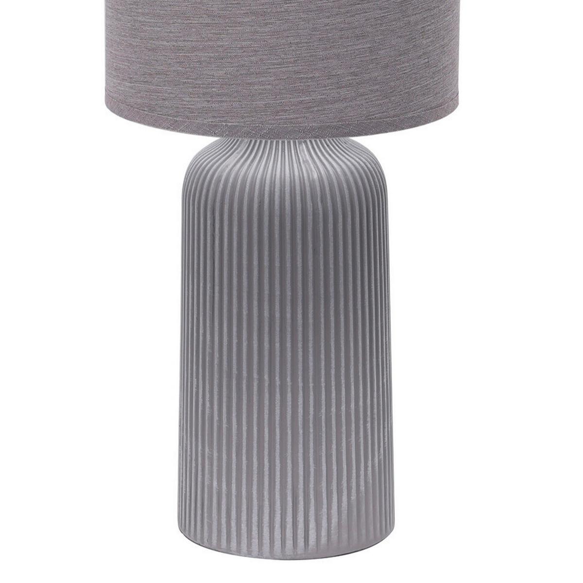 Tischleuchte Grau D: 20 Cm 22w - Grau, Design, Keramik/Textil (20/45cm)