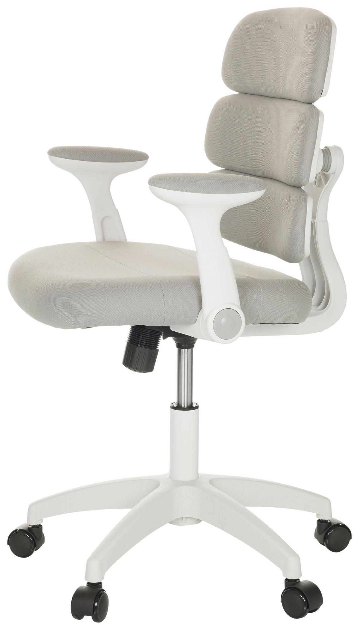 Jugenddrehstuhl Kid Ergolino W - Weiß/Grau, Basics, Kunststoff/Textil (62/86-97/62cm) - MID.YOU