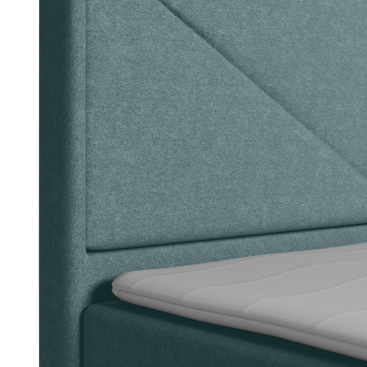 Boxspringbett mit Bettkasten Lima 180x200 cm Blau - Blau/Schwarz, MODERN, Holz/Kunststoff (180/200cm) - MID.YOU
