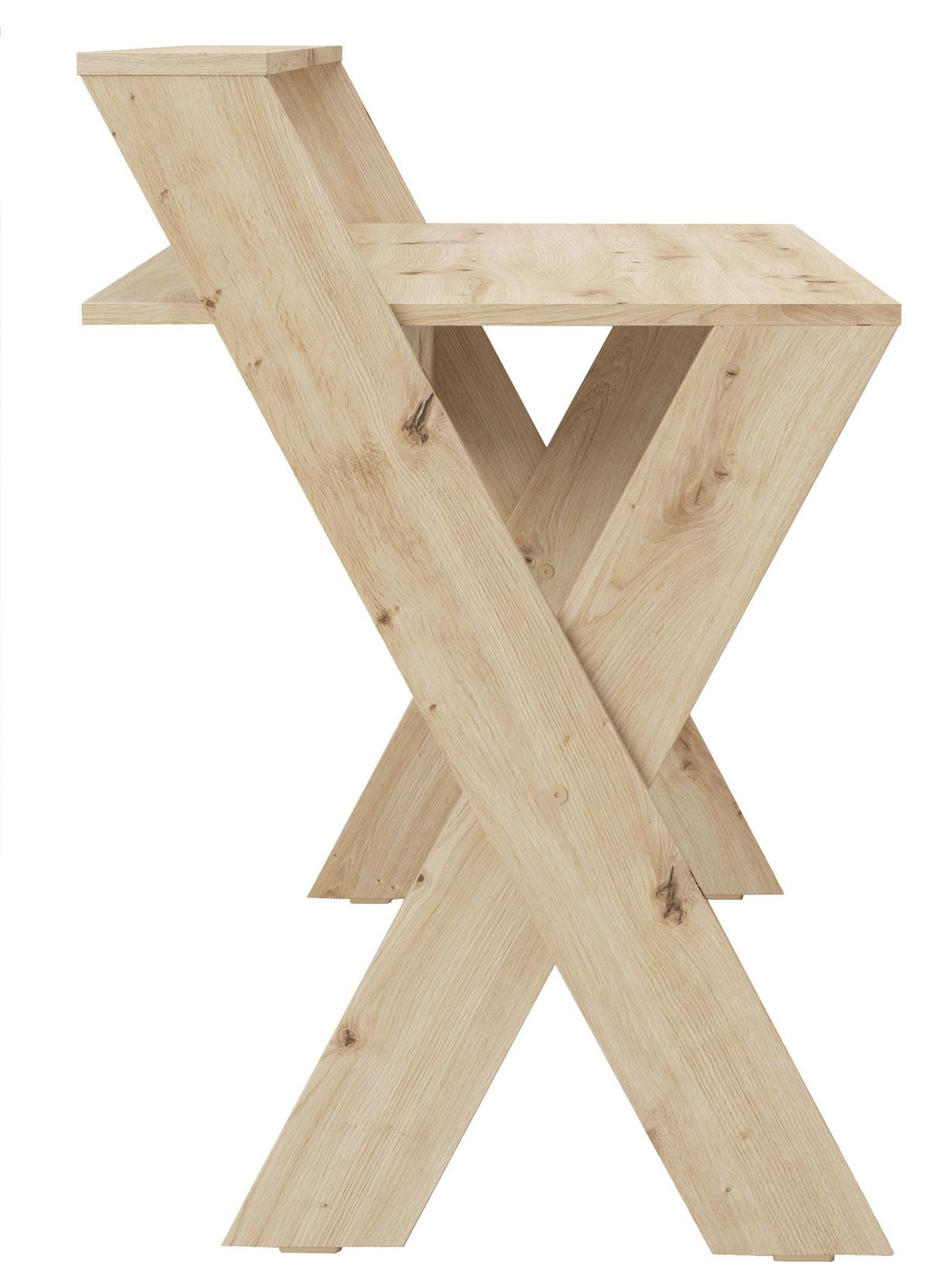 Schreibtisch 115x95x65 Cm Montreal Eiche Artisan Dekor - Wildeiche, MODERN, Holzwerkstoff (115/95/65cm) - MID.YOU