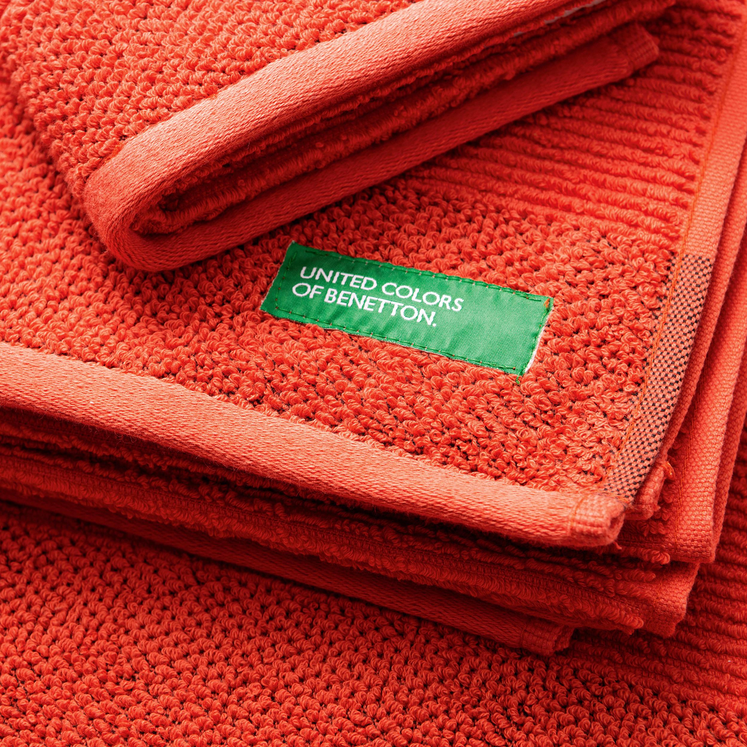 Handtuch Set Rainbow 3-Teilig Baumwolle Rot, 450 G/M2 - Rot, Basics, Textil - Benetton