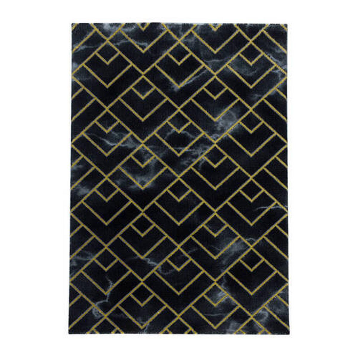 Webteppich Gold Naturfaser Naxos 80x250 cm - Goldfarben, Design, Textil (80/250cm)