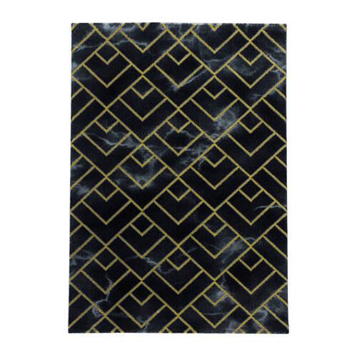Webteppich Gold Naturfaser Naxos 80x250 cm