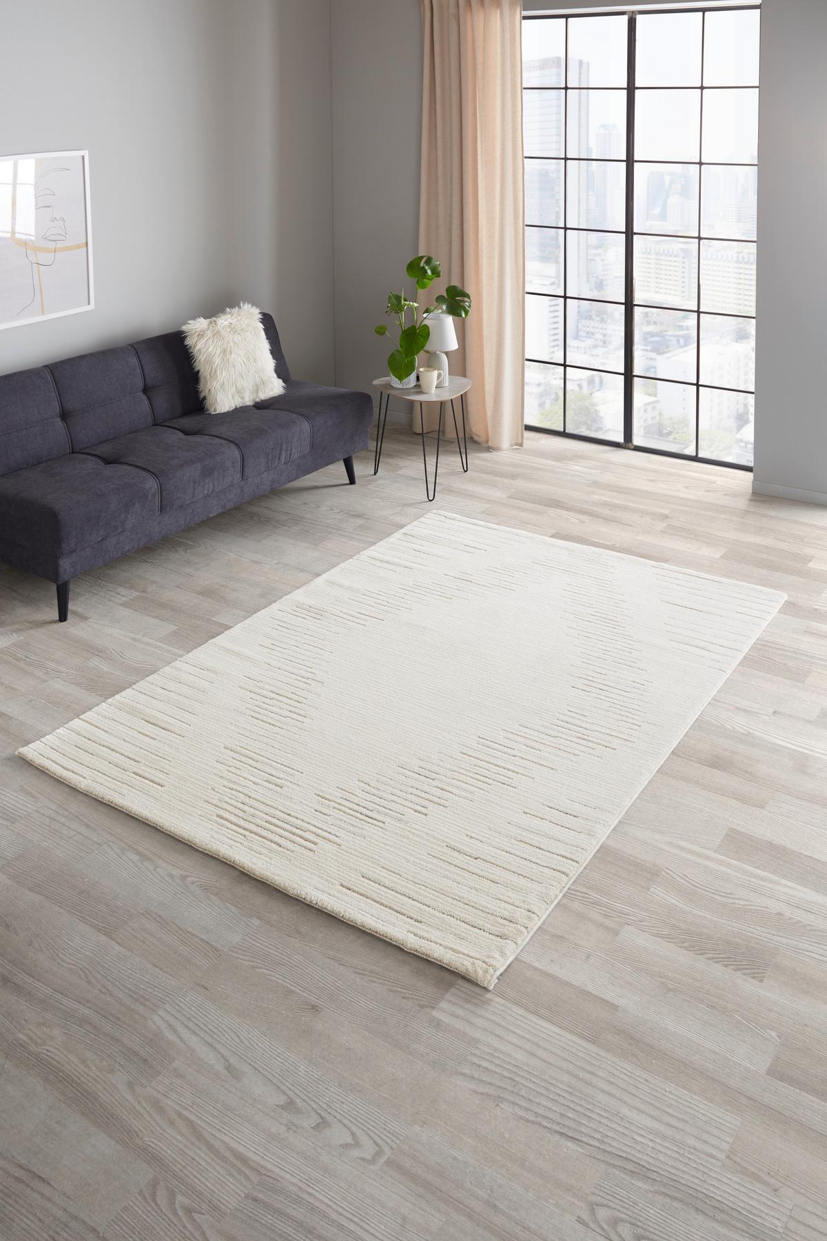 Webteppich Creme/beige Mia 160x230 Cm Antistatisch - Beige/Creme, ROMANTIK / LANDHAUS, Textil (160/230cm) - James Wood