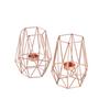Teelichthalter-set Eisen Kupferfarben - Roségold, Basics, Metall (9,5cm) - Echtwerk