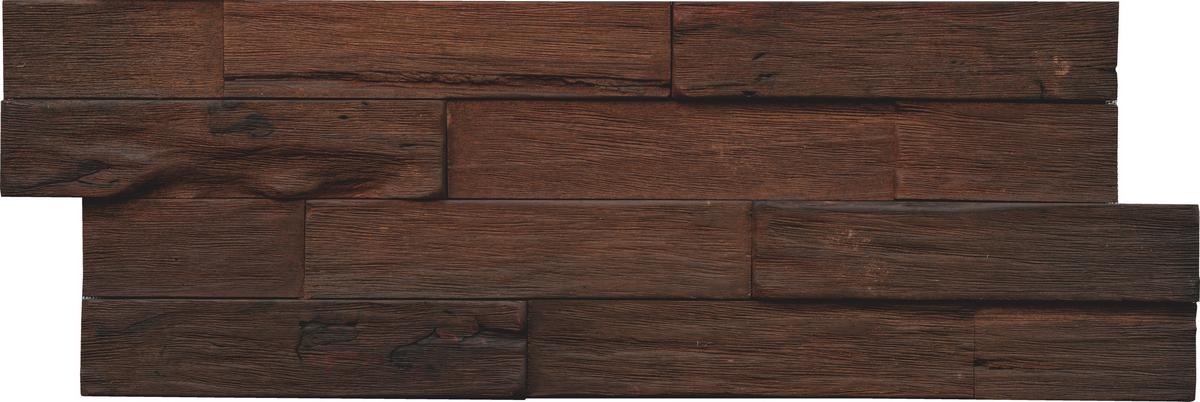 Wandverkleidung Driftwood Hevea Solomon Sea - Dunkelbraun, Basics, Holz (56/20/2cm)