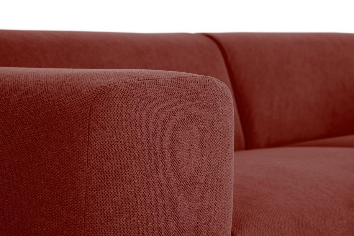 3-sitzer-sofa Manne Rostfarben B: 266 Cm - Rostfarben/Schwarz, Design, Textil (266/76/116cm) - MID.YOU