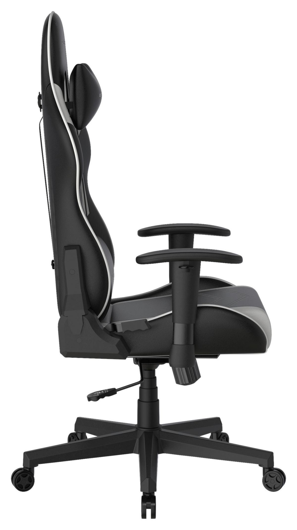 Gamingstuhl DX Racer Prince L - Schwarz/Weiß, MODERN, Kunststoff/Textil (67/126/67cm) - Dxracer