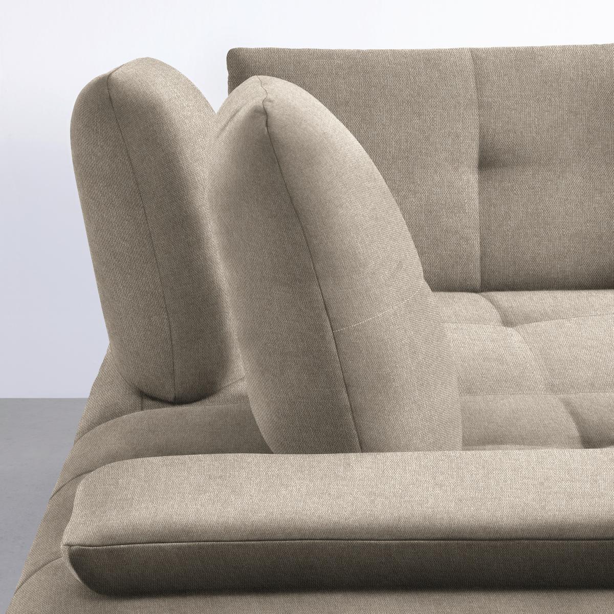 Rohová sedačka TRENDY, ľavá, écru - čierna/écru, Modern, kov/kompozitné drevo (250/93/310cm) - Premium Living