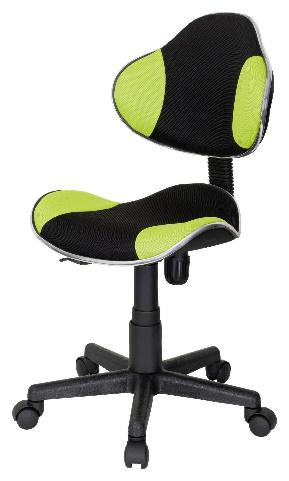 Jugenddrehstuhl Kiddy Gti 2 Grün/schwarz - Schwarz/Grün, Basics, Kunststoff (45/86-101/42cm) - MID.YOU