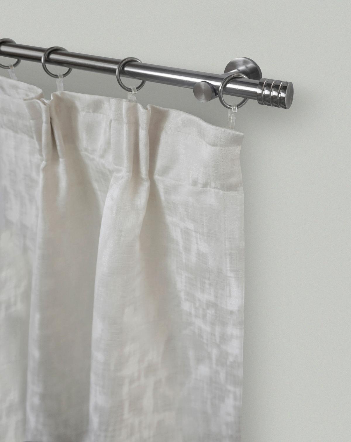 Rundstangengarnitur 1-Lfg Vera Edelstahlfarben L: 160 cm - Edelstahlfarben, KONVENTIONELL, Metall (160cm) - James Wood