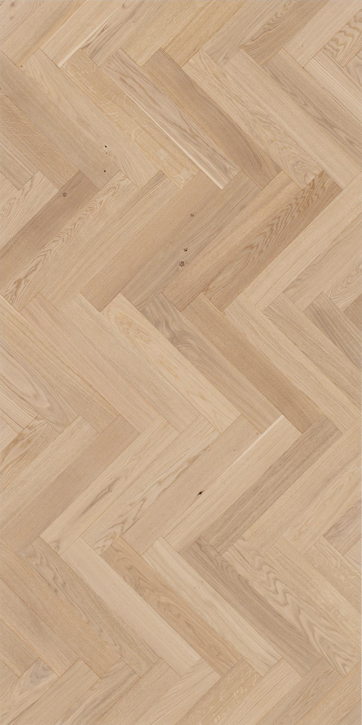 Fischgrätparkett Eiche Pure Matt - Hellbraun/Hellgrau, LIFESTYLE, Holz (57/9.5/1.05cm) - Parador
