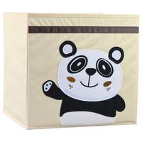 SKLADACÍ BOX PETER - CA. 34L -EXT- - hnedá/krémová, kartón/textil (33/32/33cm) - Mömax