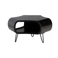 Couchtisch Schwarz B: 60 Cm - Schwarz, Natur, Holz/Metall (60/60/40cm) - Livetastic
