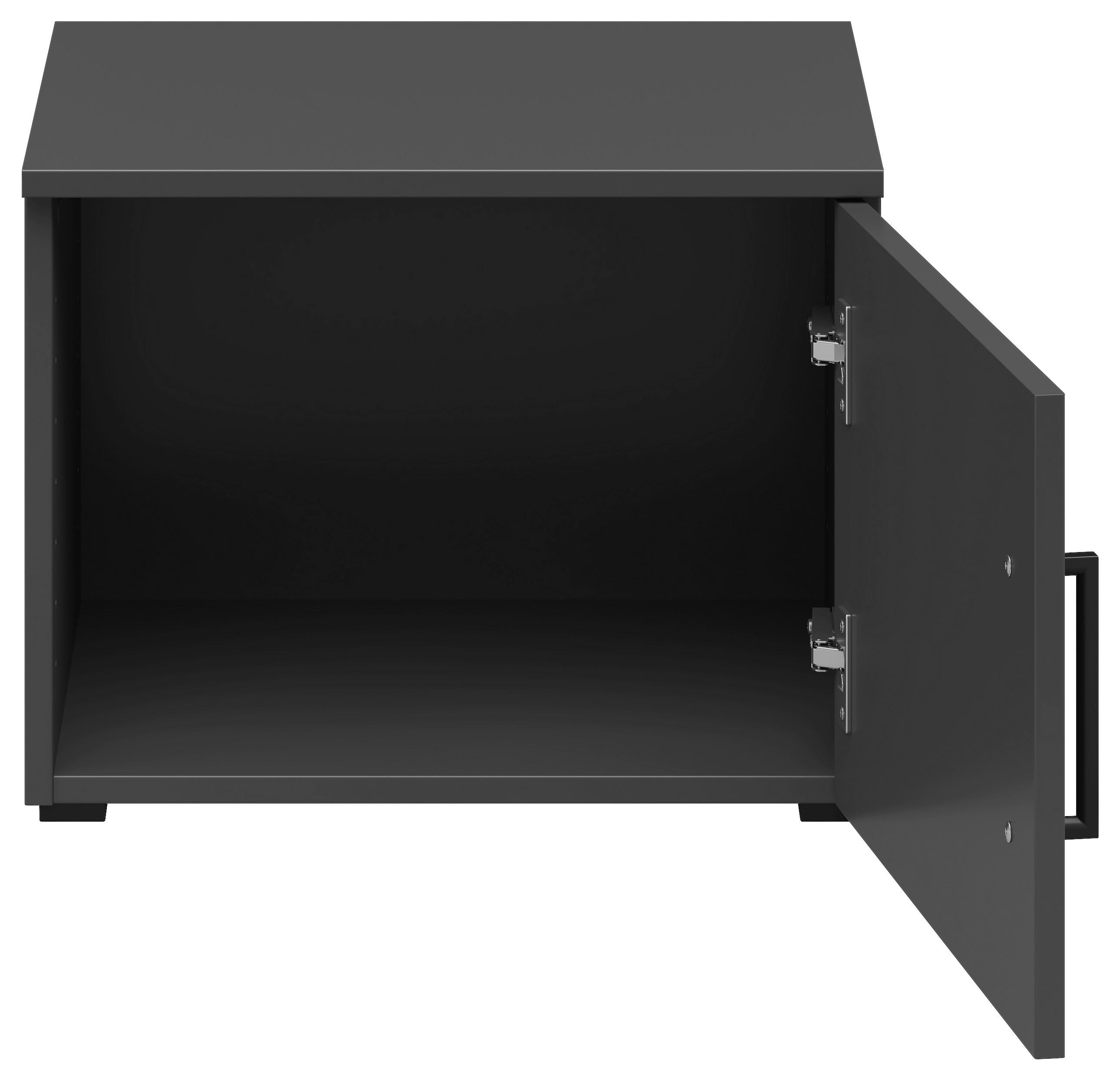 Nadstavec na skriňu Cabinet š: 45 cm - čierna/grafitová, Modern, kompozitné drevo/plast (45/35/40cm)