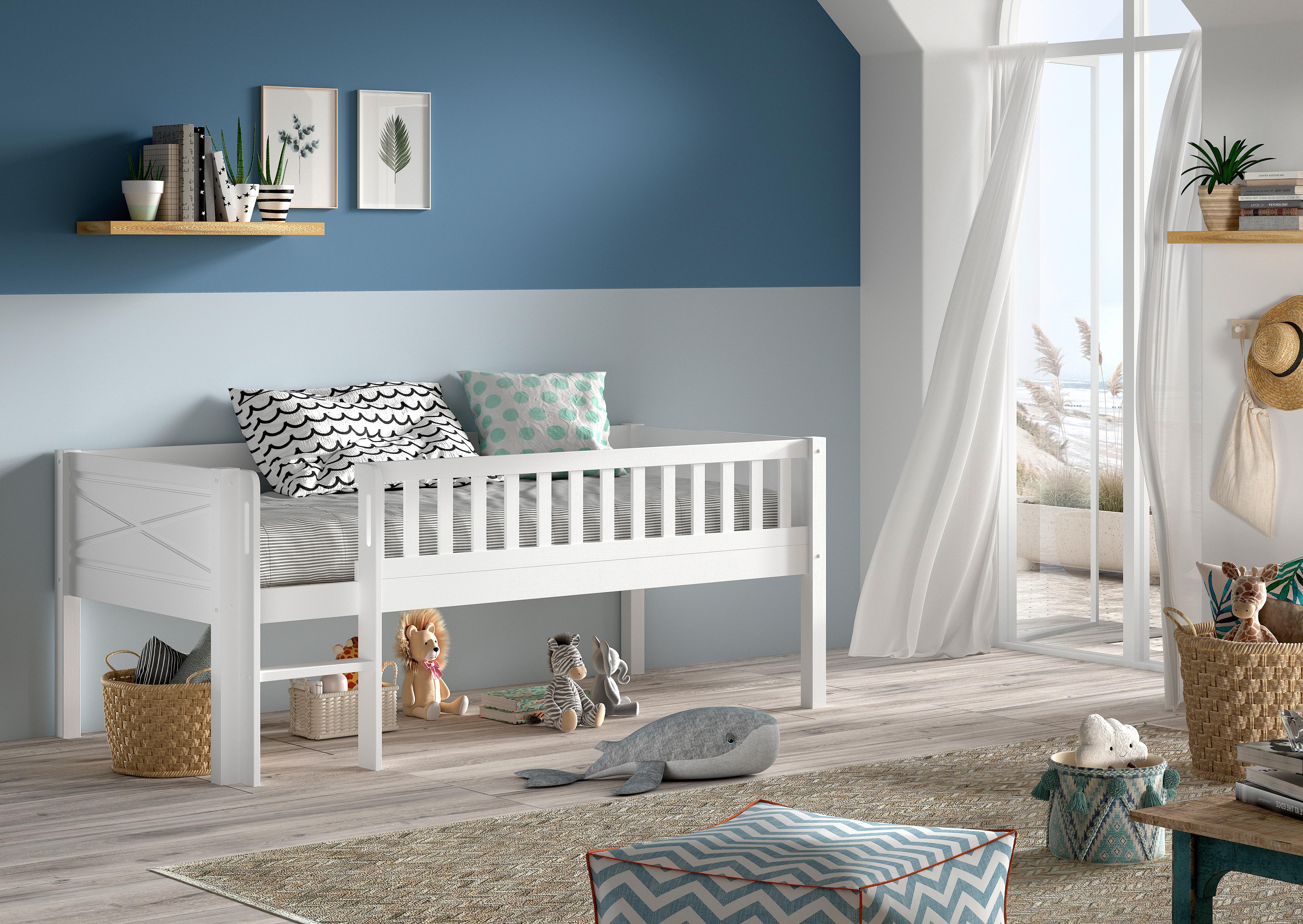 SPIELBETT Scott Weiß 90x200cm - Weiß, MODERN, Holz/Holzwerkstoff (90/200cm) - Vipack