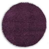 Hochflorteppich Fashion Shaggy Flieder Rund Ø 200 cm - Flieder, Basics, Textil (200cm) - Novel
