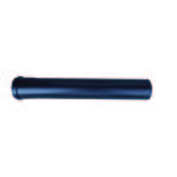 Ofenrohr Gerade Ø 8 Cm L: 100 Cm Schwarz Keramikbeschichtet - Schwarz, MODERN, Metall (8/100cm)