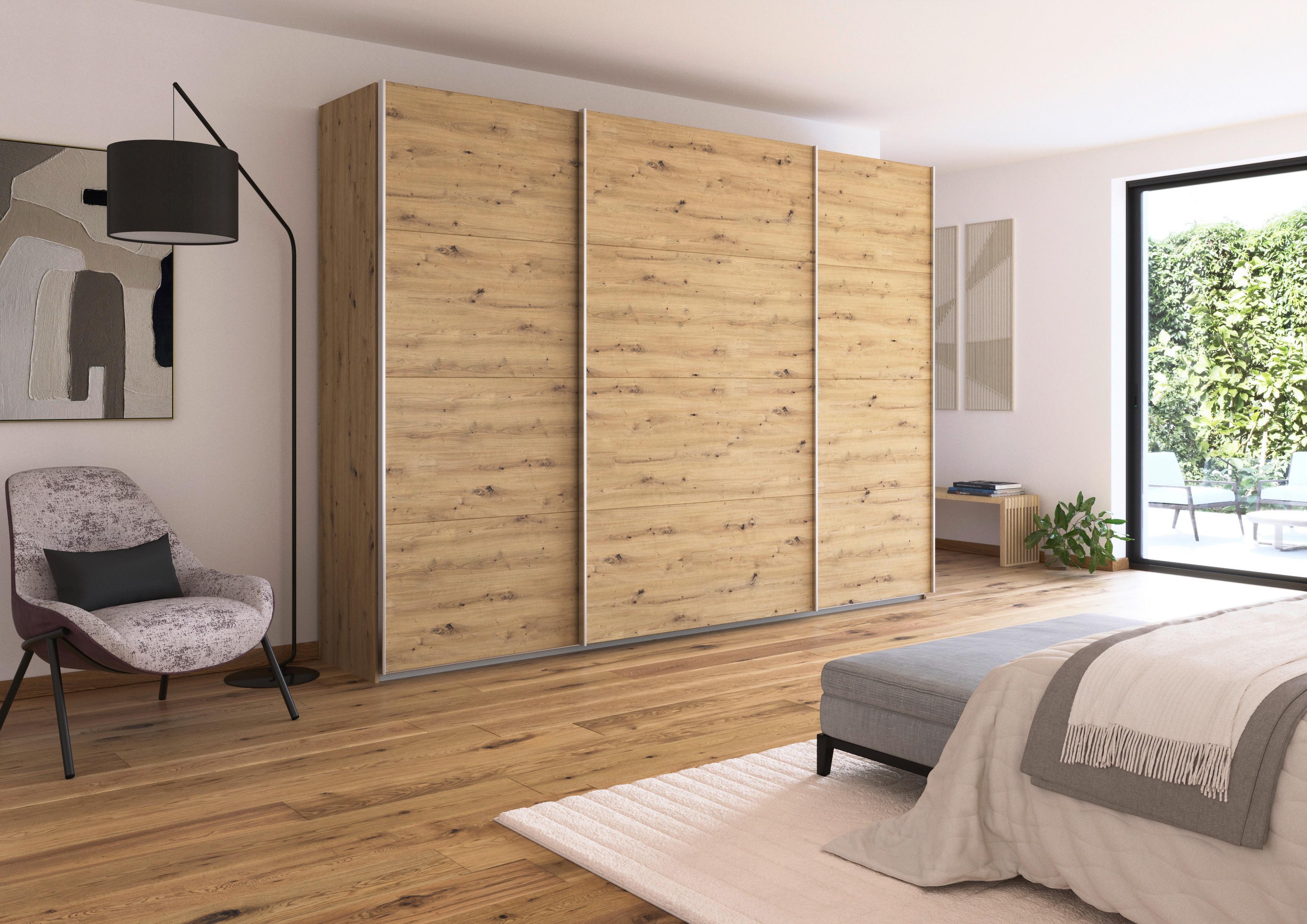 Schwebetürenschrank B: 315cm Feldkirch Eiche Dekor - Eiche Artisan, MODERN, Holzwerkstoff (315/229/62cm)