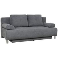 POHOVKA BOXSPRING INES - antracitová/chrómová, Modern, drevo/textil (203/96/102cm) - Luca Bessoni