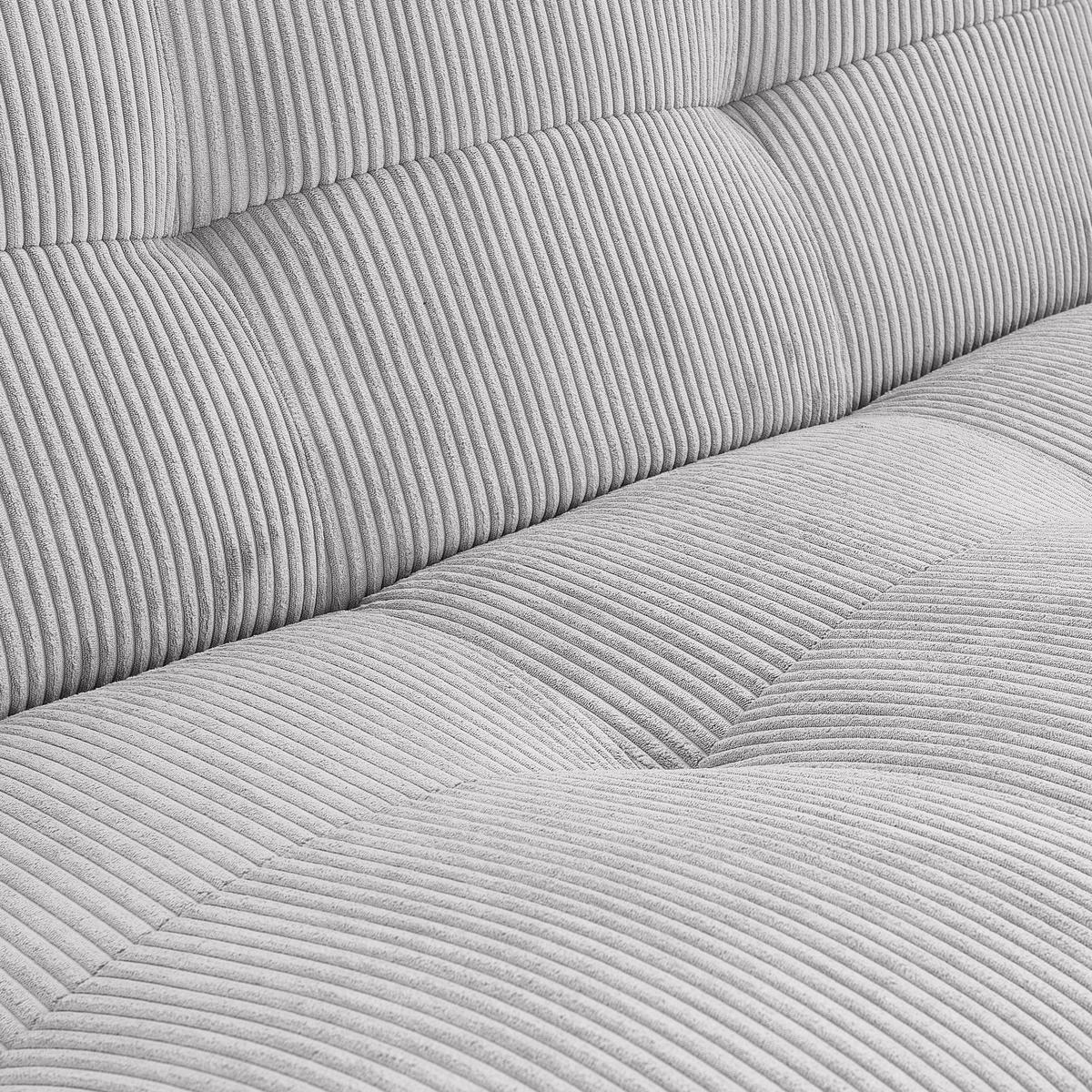 Ecksofa Giselle Blaugrau/grau S: 185x315 Cm - Blaugrau/Grau, Trend, Textil (185/315cm) - Livetastic