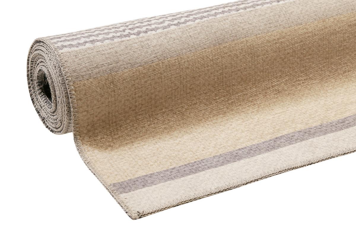 Flachwebteppich Ben Taupe/Sandfarben 130x190 cm - Taupe/Sandfarben, KONVENTIONELL, Textil (130/190cm) - Esprit