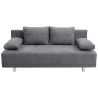 2-Sitzer-Sofa Mit Schlaffunktion Laser Anthrazit - Chromfarben/Anthrazit, Design, Textil (194/77/89cm) - MID.YOU
