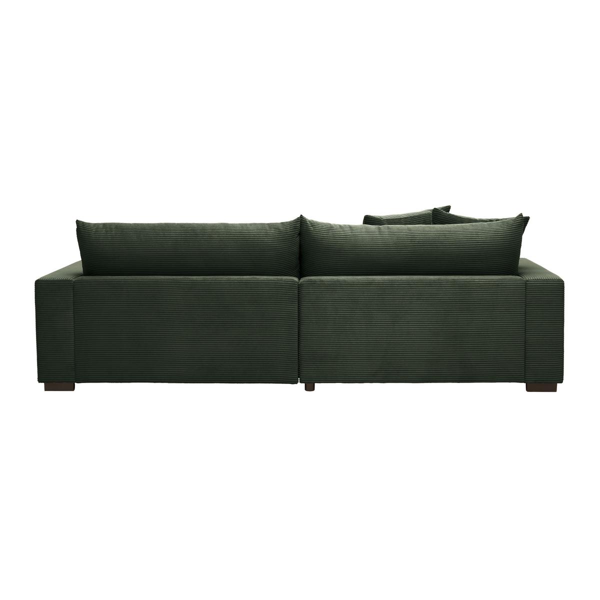 Rohová sedačka PEDRO, levá, tmavě zelený manšestr - tmavě zelená, Moderní, textil (180/265cm) - Mömax