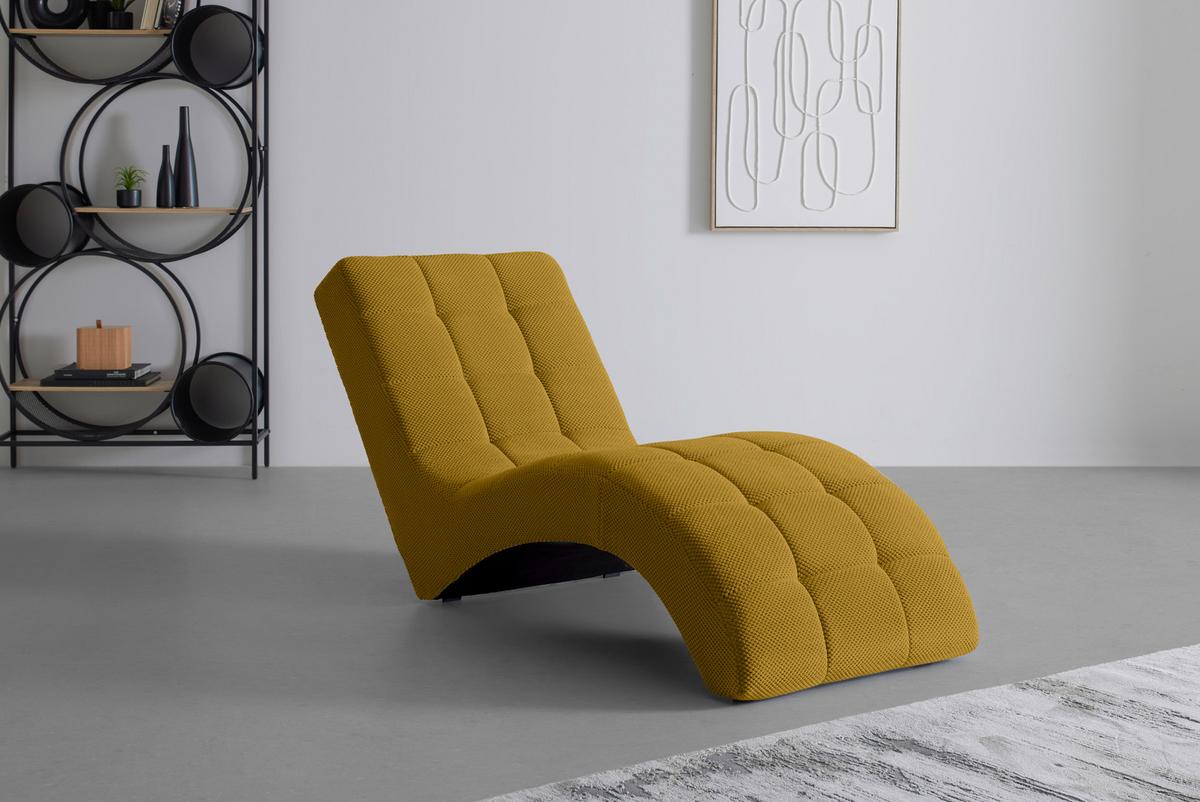 Relaxační válenda LAVANDA, curry žlutá, max. 120 kg - curry žlutá/černá, Moderní, textil/plast (68/80/167cm) - Mömax