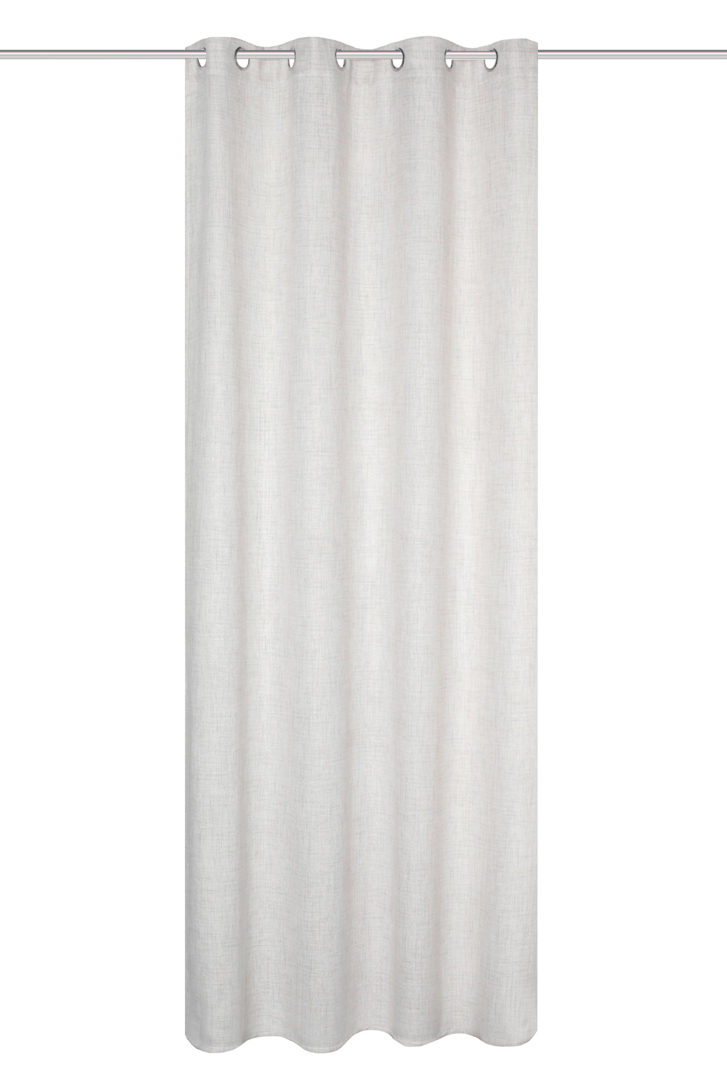 Ösenvorhang Linora - Creme, Basics, Textil (140/175cm)