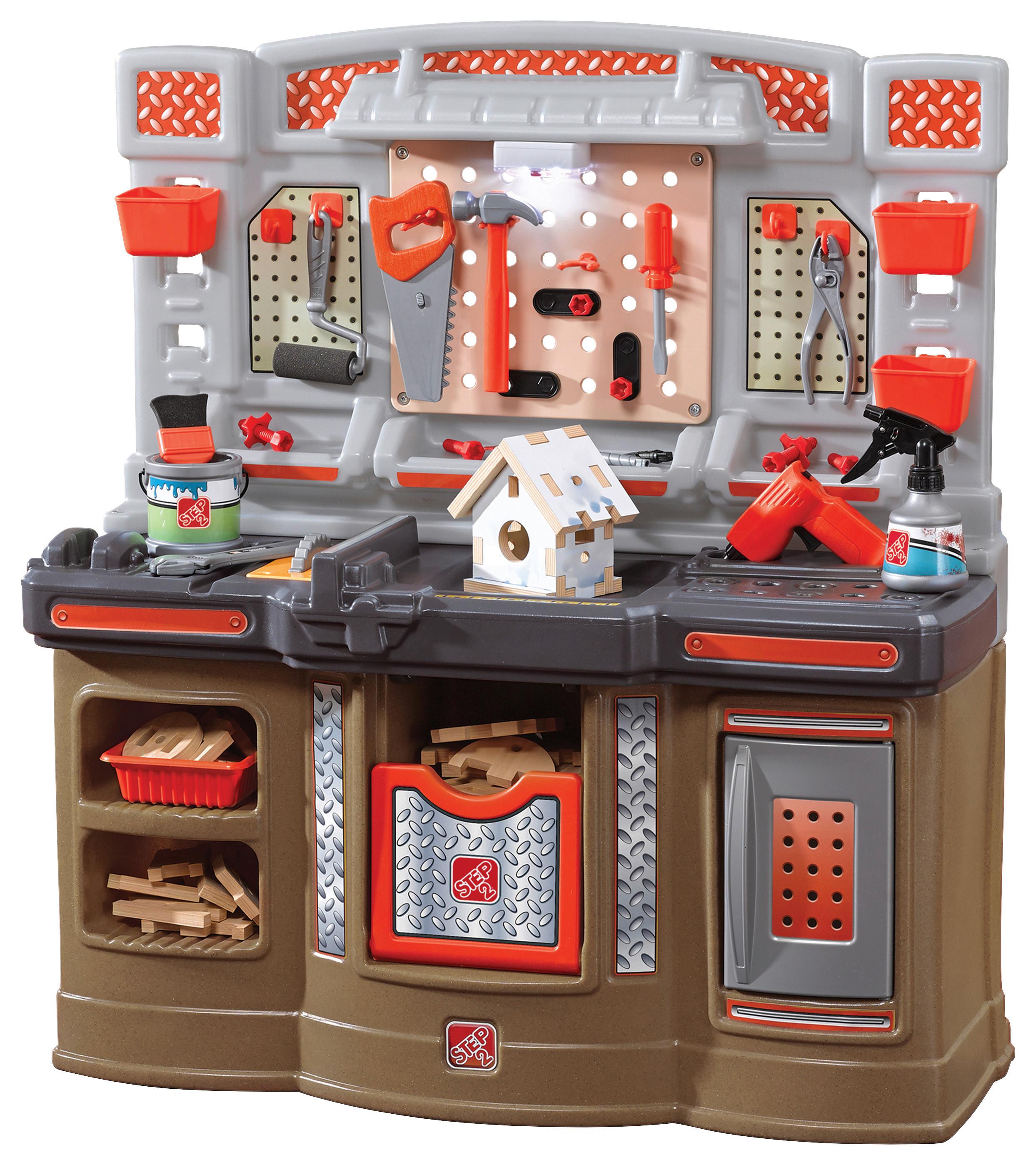 Kinderwerkbank Braun, B/H/T: 97,8x86,4x86,4cm - Braun/Grau, KONVENTIONELL, Kunststoff (97,8/86,4/86,4cm) - Ambia Garden