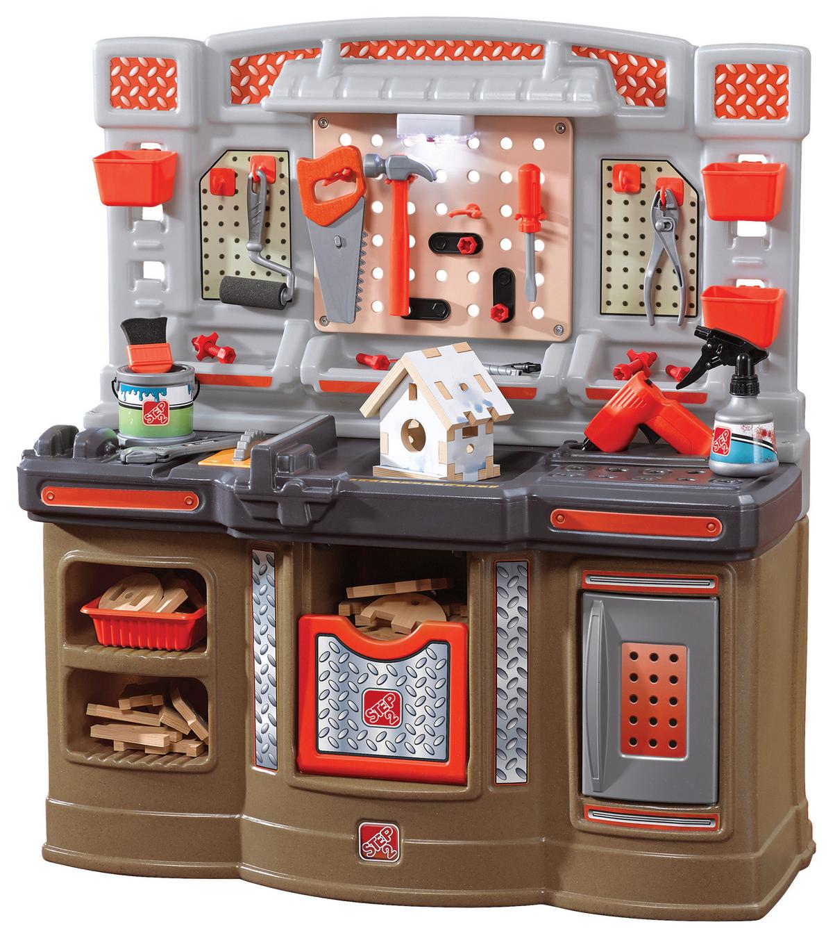 Kinderwerkbank Braun, B/H/T: 97,8x86,4x86,4cm - Braun/Grau, KONVENTIONELL, Kunststoff (97,8/86,4/86,4cm) - Ambia Garden