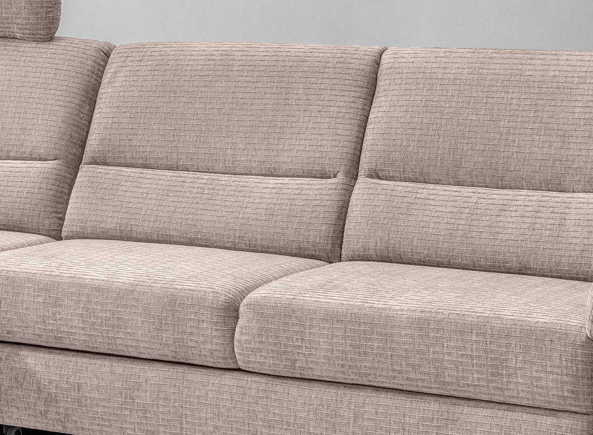 Ecksofa Cavoli, Beige S: 176x279 cm - Beige/Schwarz, MODERN, Textil (176/279cm) - Livetastic