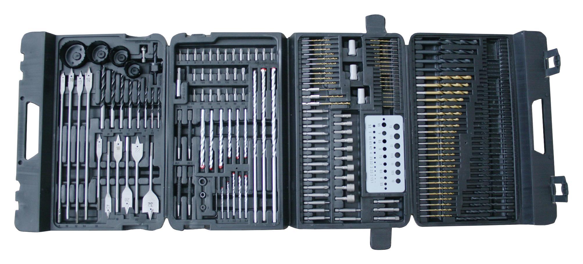 Bohrer-/Bit-Satz 1100627, 204-teilig - Silberfarben/Schwarz, Kunststoff/Metall (40/28,5/11cm)