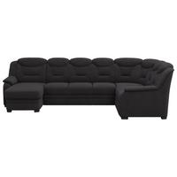 Sedacia súprava MARCUS, pravá, čierna ženilka - čierna, Basics, textil/plast (162/330/211cm) - MID.YOU