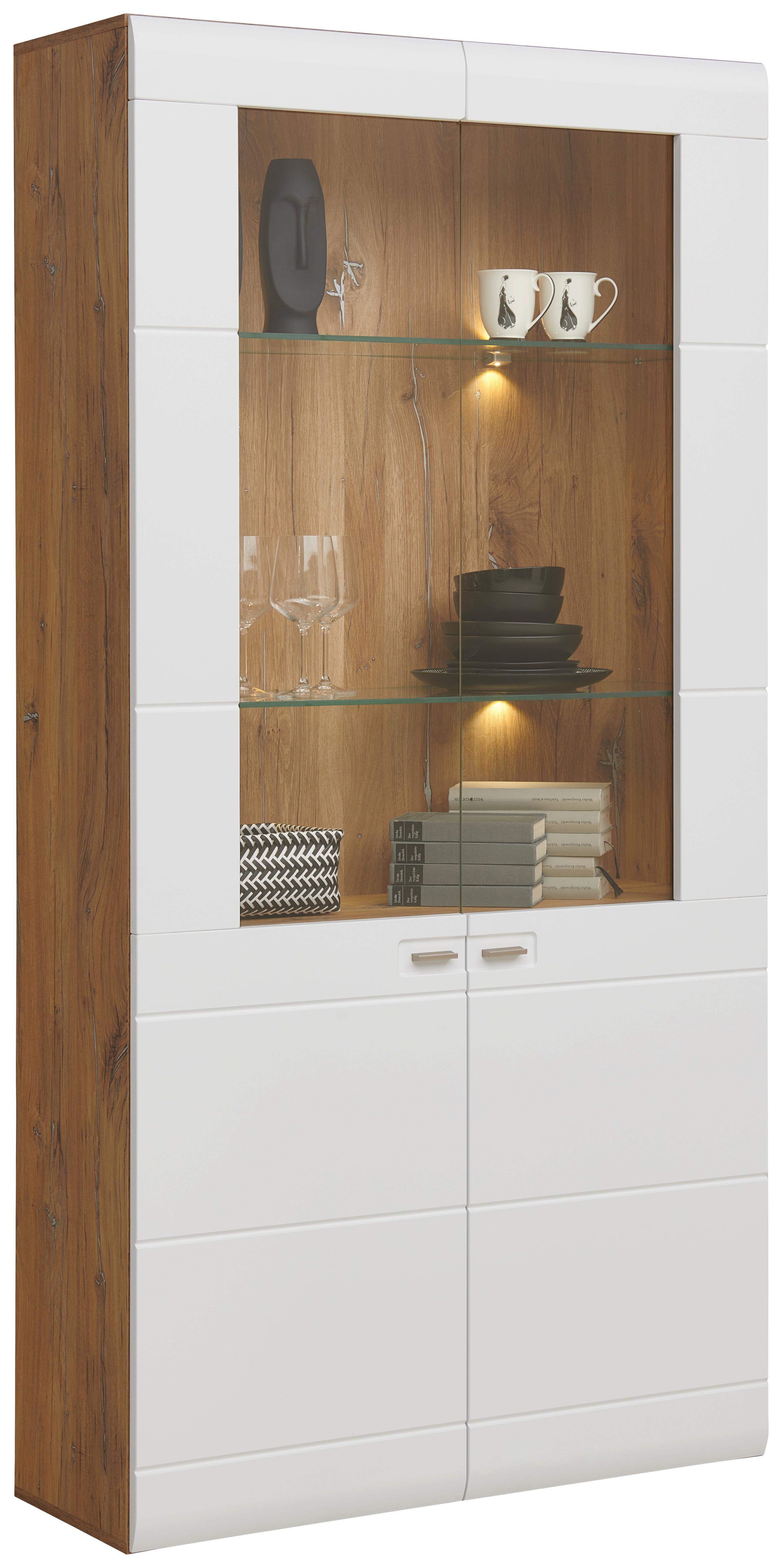 Vitrin Auris - Modern, faalapú anyag/Üveg (100/204,2/37,1cm) - Luca Bessoni