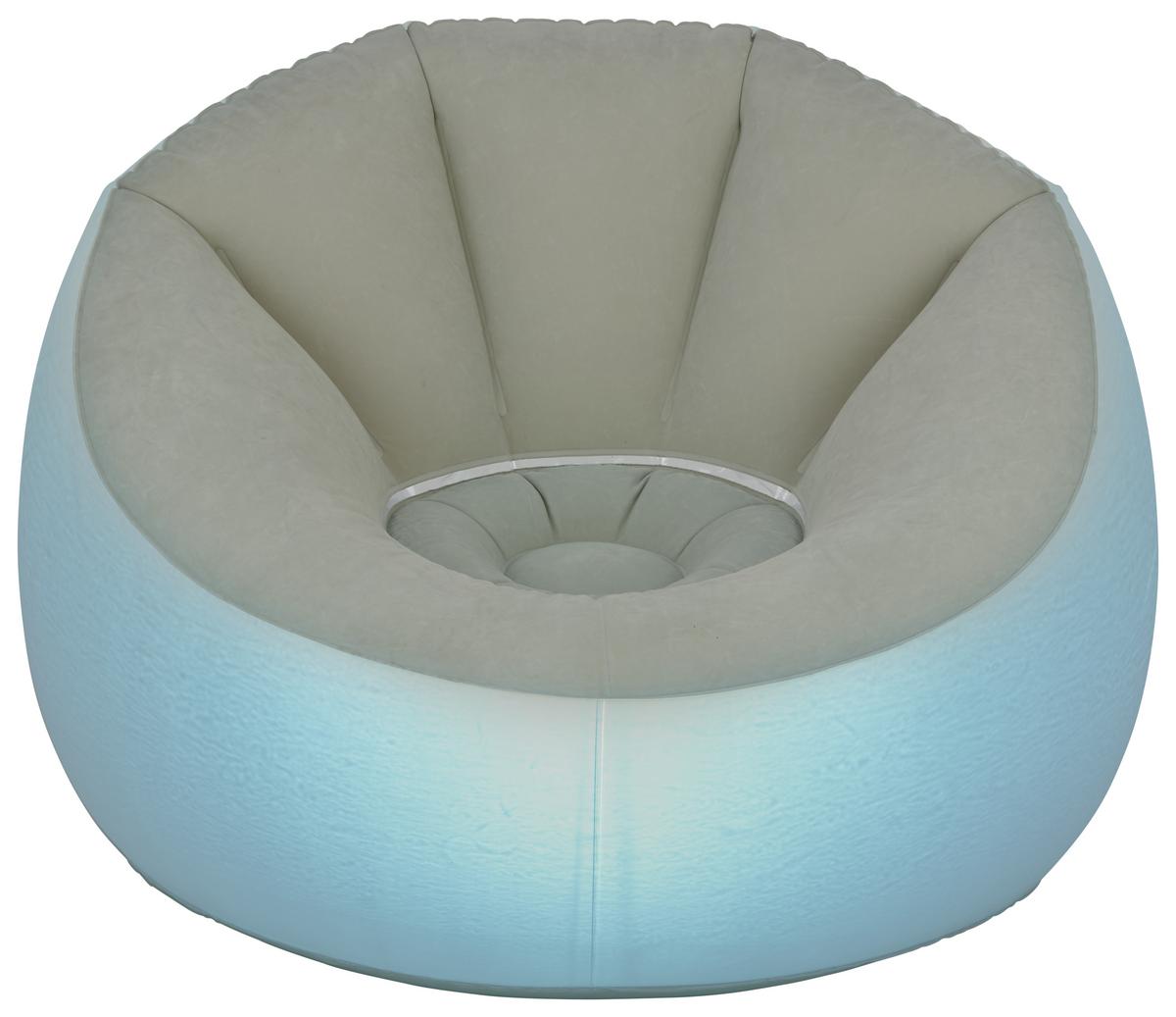 Luftsessel Luxury Outdoor Beige/Transparent mit Led - Transparent/Beige, MODERN, Kunststoff (102/97/71cm) - Bestway